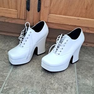 Lamoda white platform heels
